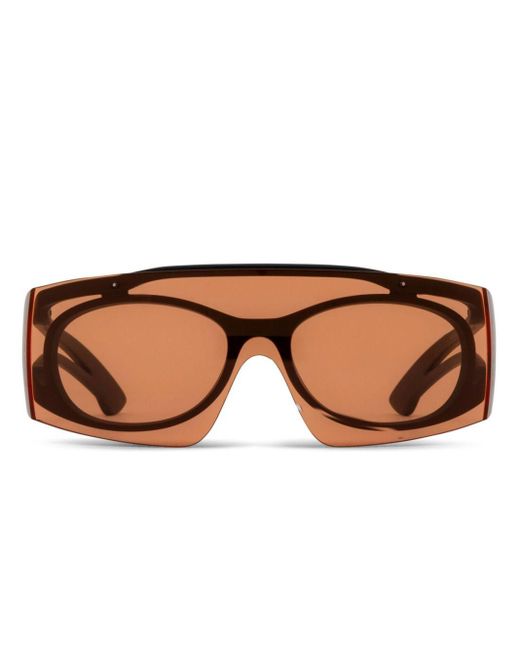 Alexander McQueen Brown Logo-Print Sunglasses