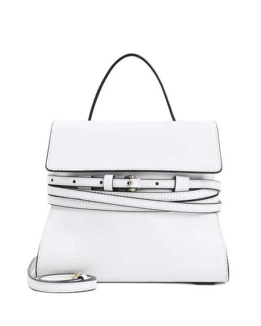 Moschino White Tie Me Bag Small