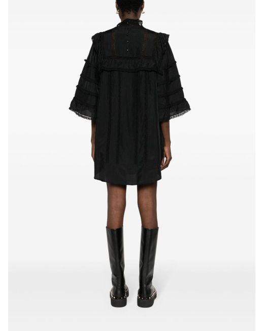 Vestido con paneles de encaje Isabel Marant de color Black
