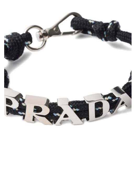 Bracciale Con Logo di Prada in Brown da Uomo