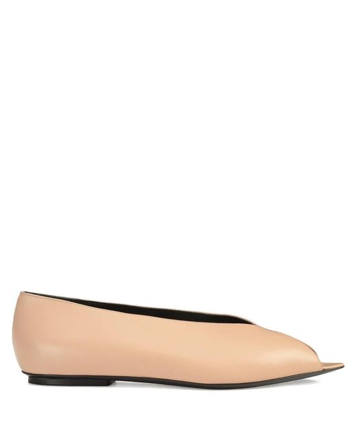 Sergio Rossi Natural Beak Open-Toe Pumps