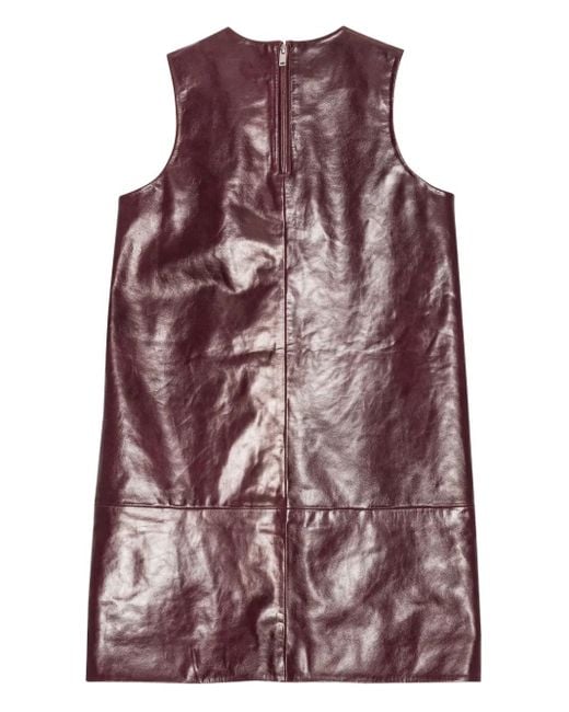 Remain Purple Leather Mini Dress