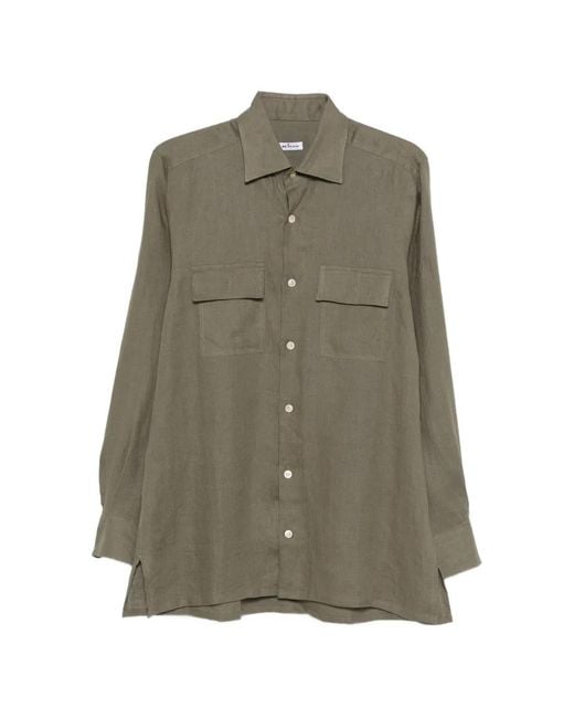 Kiton Green Pocket Shirt for men
