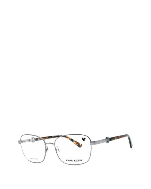 Anne Klein White Square-Frame Glasses