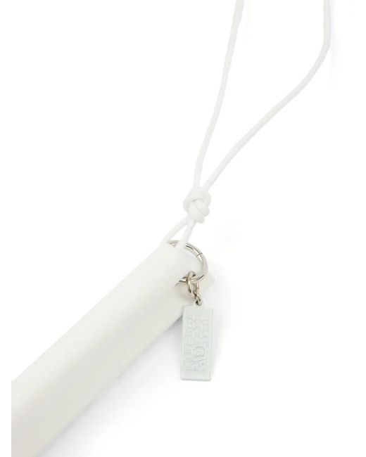 MM6 by Maison Margiela White Pendant Necklace