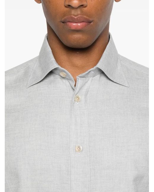 Eleventy Button-Up Overhemd in het White voor heren