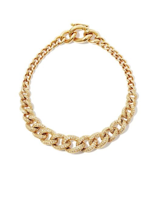 SHAY Metallic 18K Diamond Gradual Pave Link Bracelet