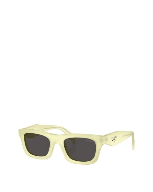 Prada Yellow Pillow Rectangle-Frame Sunglasses