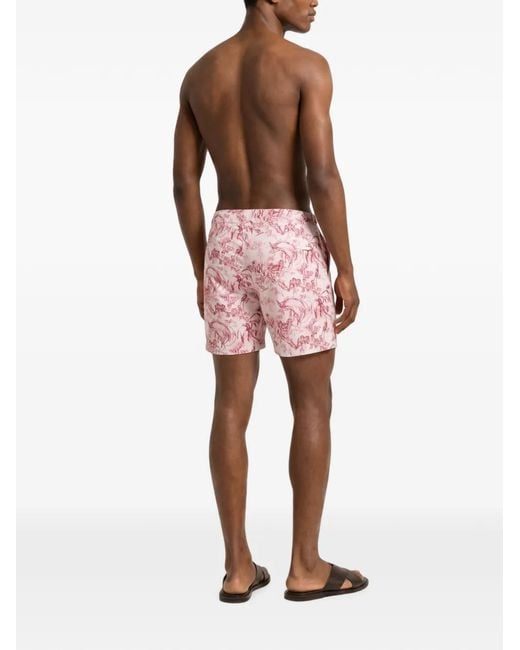 Orlebar Brown Pink Bulldog Zephra Graphic-Print Swim Shorts for men