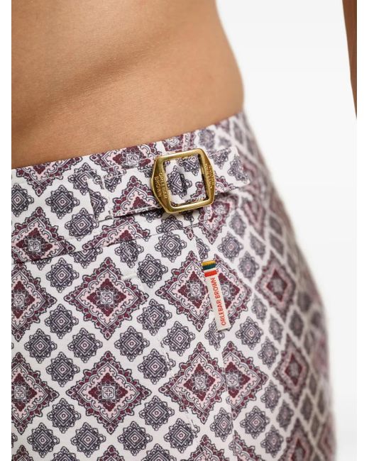 Costume Da Bagno Bulldog Con Stampa Geometrica di Orlebar Brown in Blue da Uomo