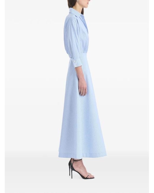 Altuzarra Blue Eleanor Striped Shirt Dress
