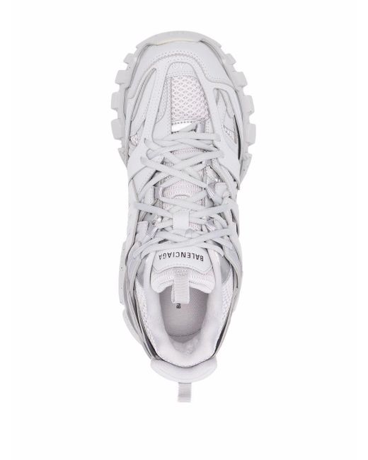 Balenciaga White Track Panelled Low-top Sneakers for men
