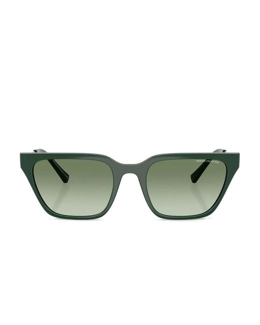 ARMANI EXCHANGE Green Square-Frame Sunglasses