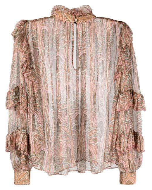 Blusa Con Stampa Paisley di Etro in Pink