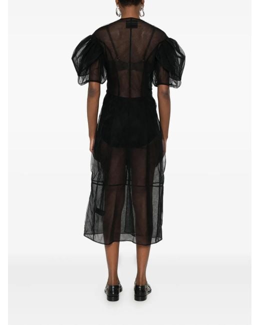 Simone Rocha Black Semi-Sheer Dress