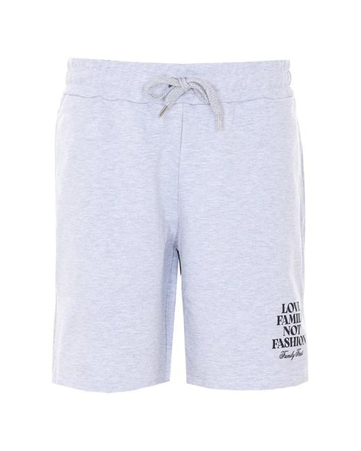 FAMILY FIRST Blue Elasticated Waist Print Shorts for men