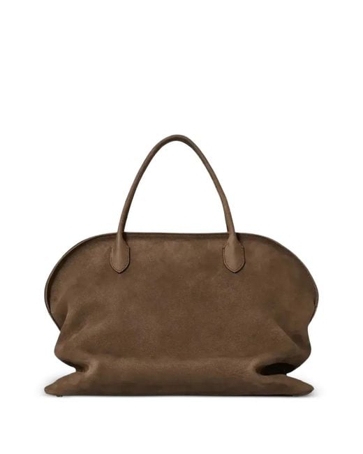 The Row Brown 15 Agnes Leather Tote Bag