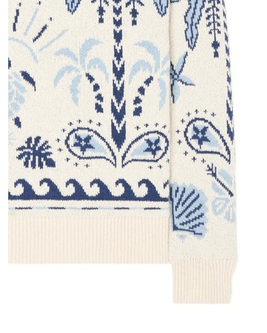 Alanui Sweater Met Print in het Blue voor heren