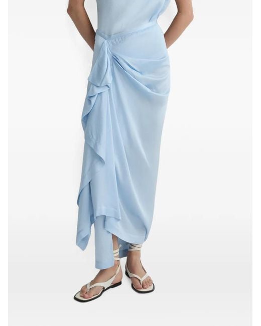 Bondi Born Blue Ardea Draped Maxi Skirt