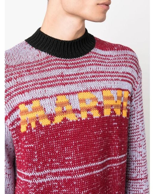 Marni Red Sweaters Multicolour for men