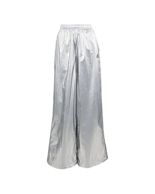 Adidas Gray Track Pants With Logo Detail