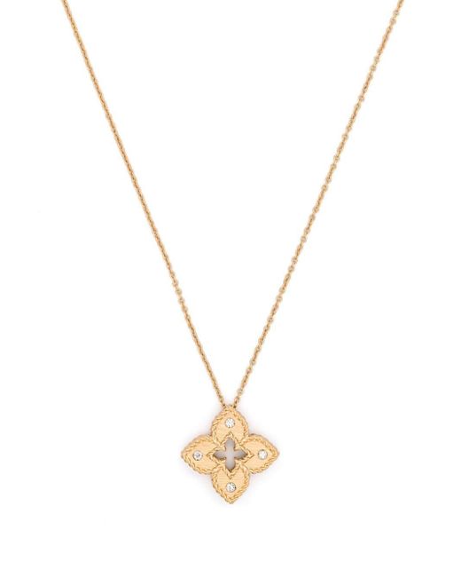 Roberto Coin Metallic 18kt Rose Gold Venetian Princess Diamond Necklace