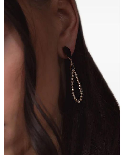 Mark Davis White Sapphire Bakelite Drop Earrings