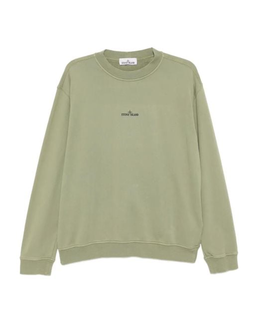 Stone Island Green Cotton Sweaters for men