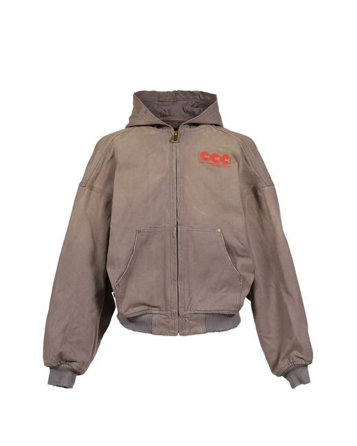 Willy Chavarria Brown Juggernaut Logo-Embroidered Jacket for men