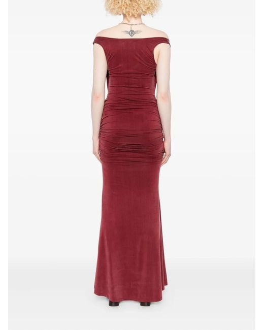 Vivienne Westwood Red Cowl-Neck Maxi Dress