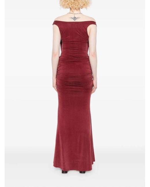 Abito Lungo Con Scollo A Scialle di Vivienne Westwood in Red
