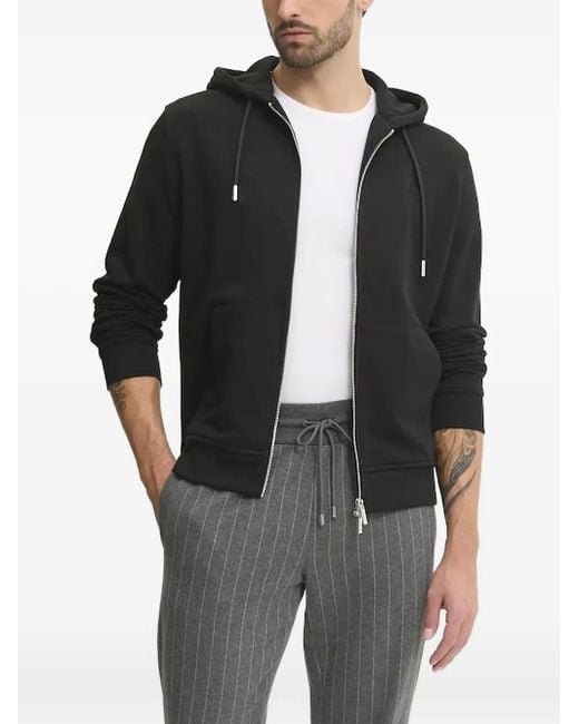 メンズ Karl Lagerfeld ジップアップ パーカー Black