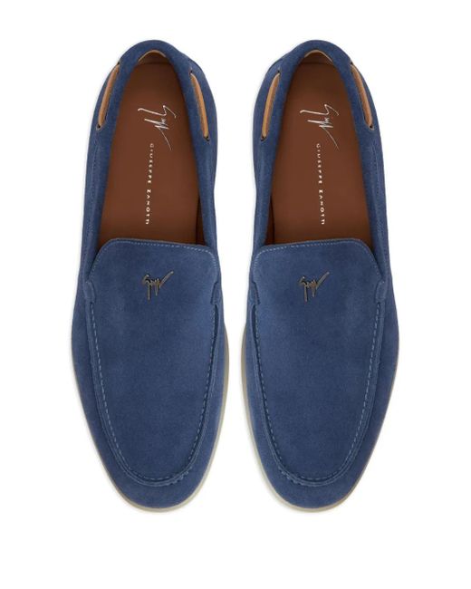 Giuseppe Zanotti Blue The Maui Suede Loafers for men