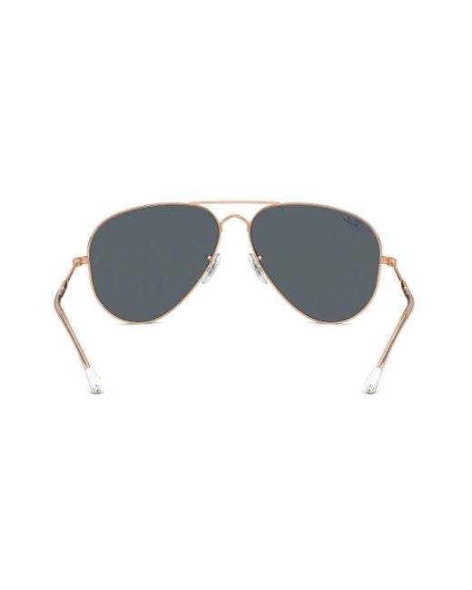 Ray-Ban Blue Old Aviator Logo-Engraved Sunglasses