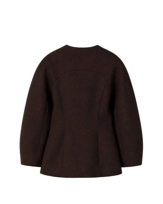 RETORI Brown Hourglass-Silhouette Single-Breasted Blazer