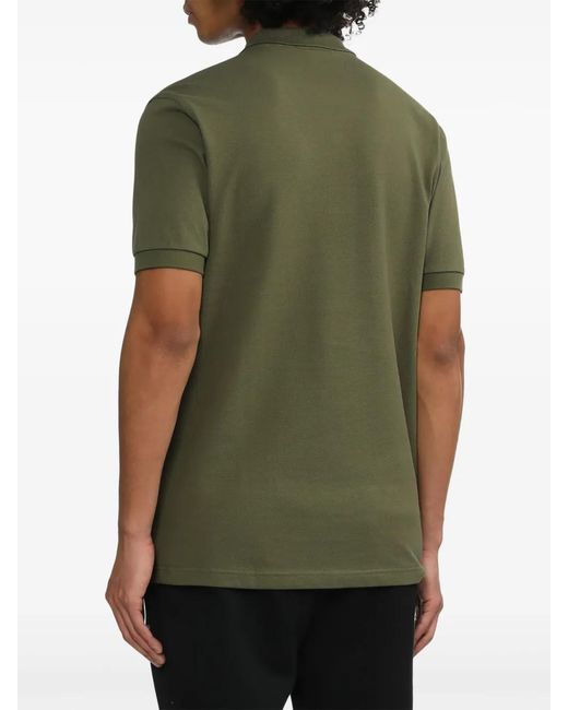 Fred Perry Green Logo-Embroidered Cotton Polo Shirt for men