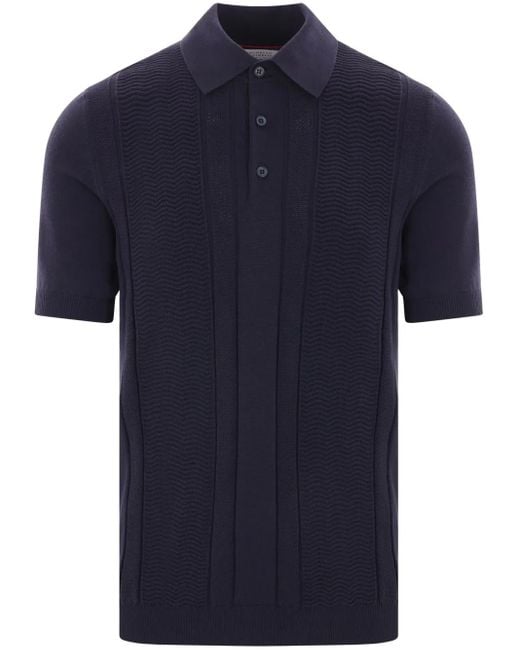Polo En Coton Brunello Cucinelli pour homme en coloris Blue