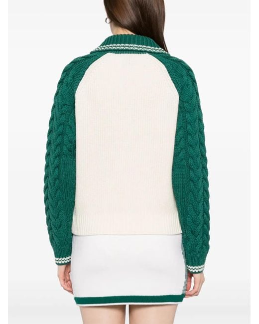 Casablanca Green Zip Fastening Jumper