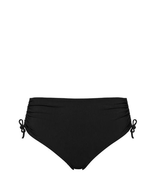 Eres Black Sofia Drawstring Mid-Rise Bikini Bottoms