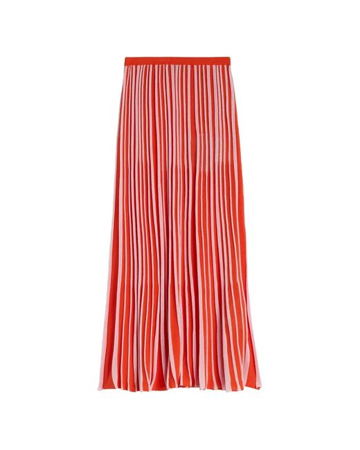 MACCAPANI Red Terry Striped Skirt