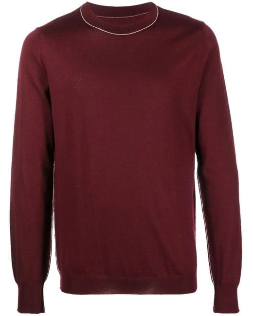 Maison Margiela Red Work-In-Progress Wool Sweater for men