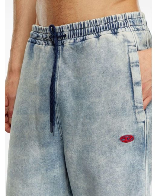 DIESEL Blue D-martians Bleached-effect Jeans for men