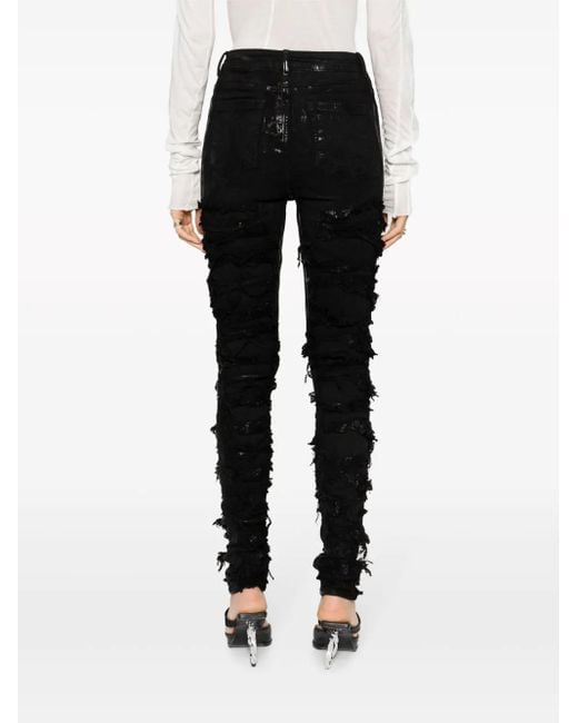 Rick Owens Black Luxor Deroit Cut Denim Jeans