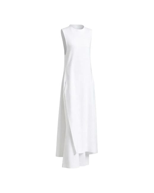 Liviana Conti White Gabrielle A-Line Midi Dress