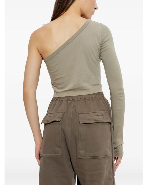 Rick Owens Natural One-Shoulder Top