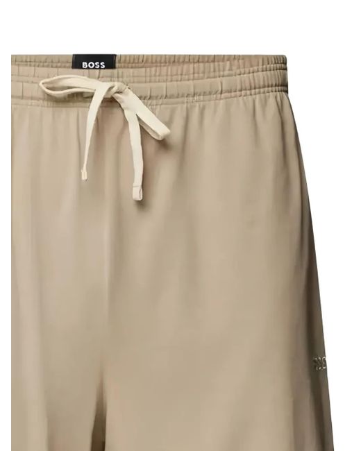 HUGO Natural Drawstring Jersey Shorts for men