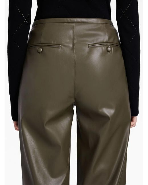 Proenza Schouler Green Gerade Hose Aus Faux-Leder