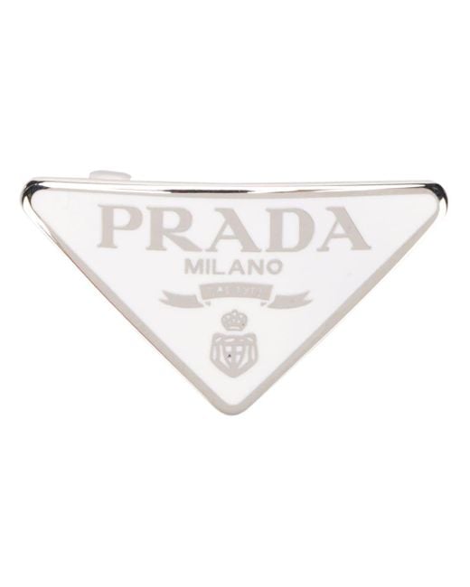 Prada White Logo Badge