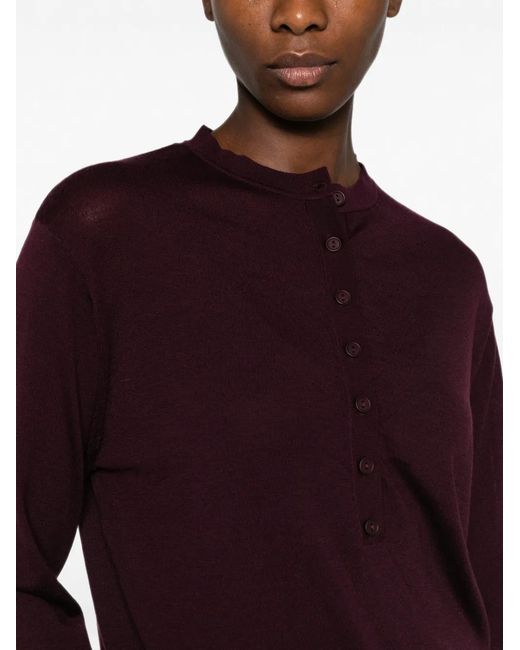ViCOLO Black Button-Placket Sweater
