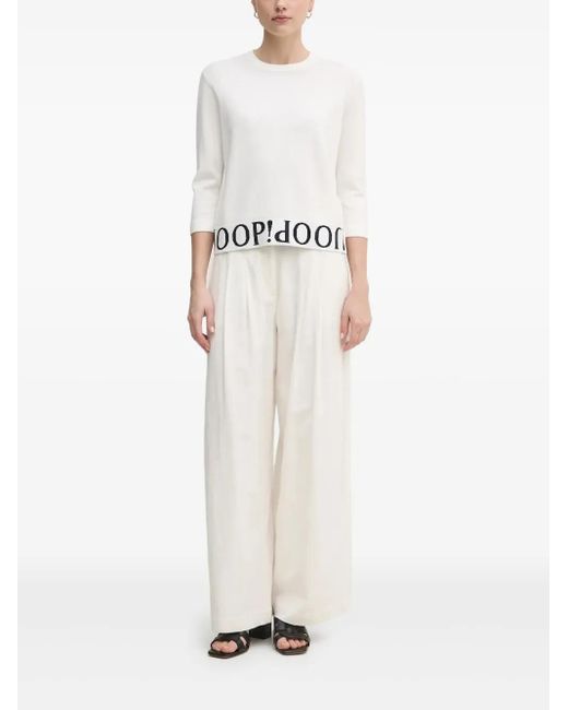 Maglione Con Banda Logo di Joop! in White